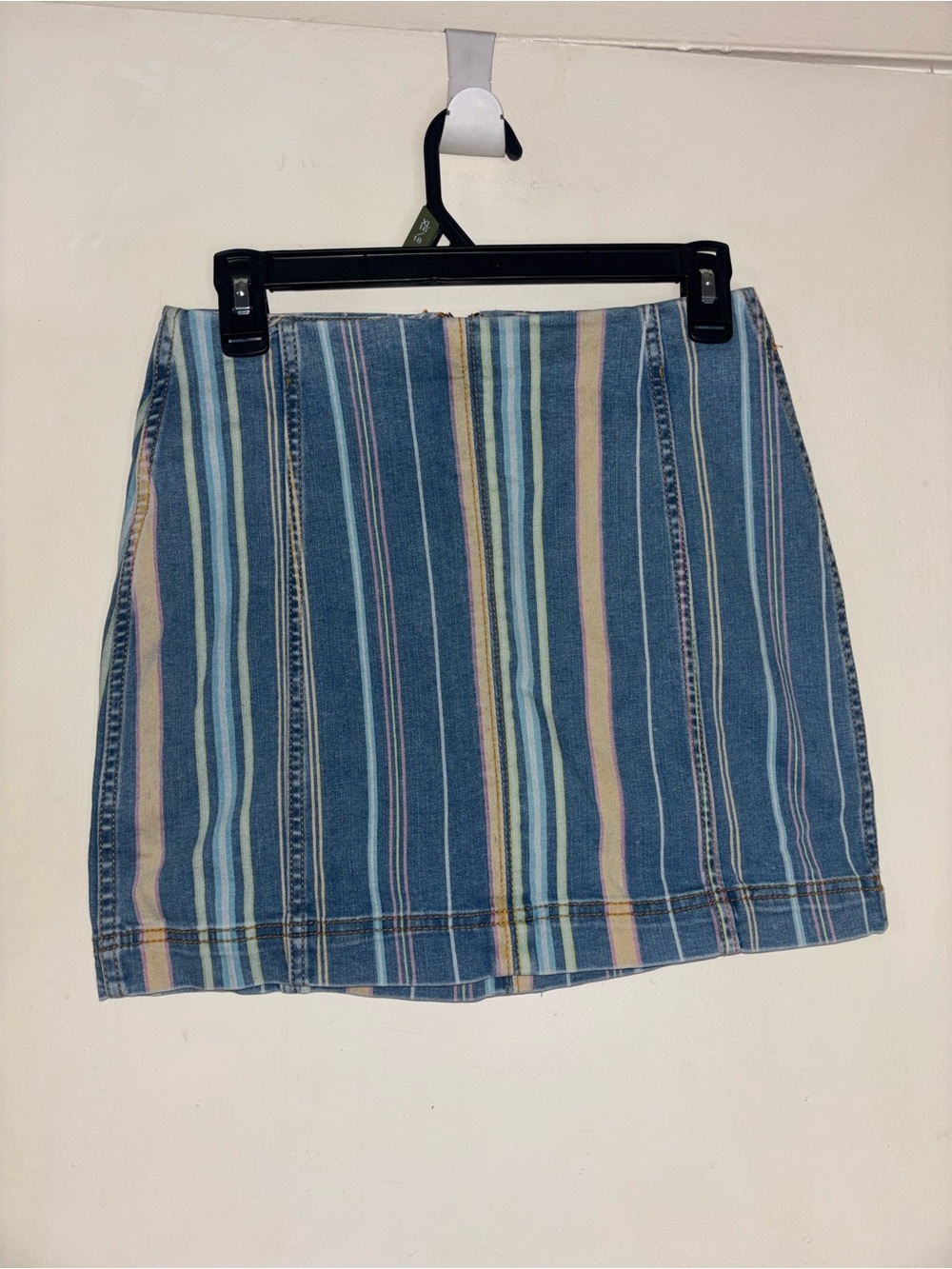 wild fable Blue Striped Denim Mini Skirt